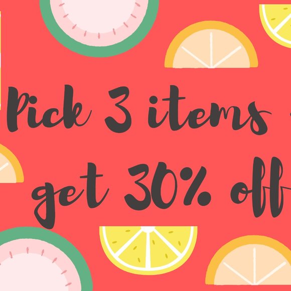 Pick 3 items - get 30% off the total - Picture 1 of 1